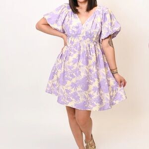 UMGEE Floral Fling Mini Dress in Lilac
